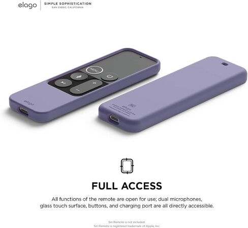 elago R2 Slim Case Compatible with Apple TV Siri Remote 1st Generation (Black) - Slim Design, Scratch-Free Silicone, Shock Absorption, Full Access in Saudi Arabia