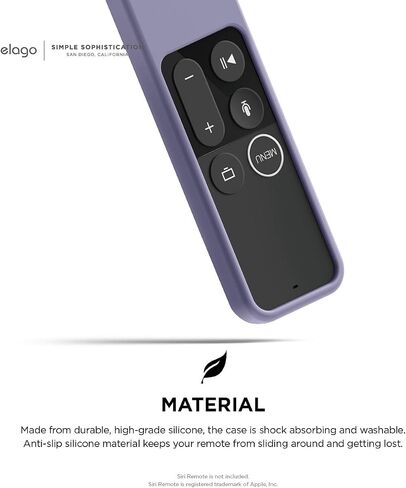 elago R2 Slim Case Compatible with Apple TV Siri Remote 1st Generation (Black) - Slim Design, Scratch-Free Silicone, Shock Absorption, Full Access in Saudi Arabia