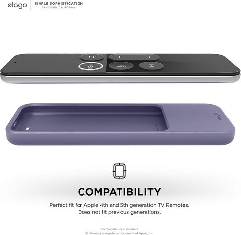 elago R2 Slim Case Compatible with Apple TV Siri Remote 1st Generation (Black) - Slim Design, Scratch-Free Silicone, Shock Absorption, Full Access in Saudi Arabia