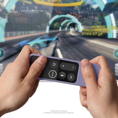 elago R2 Slim Case Compatible with Apple TV Siri Remote 1st Generation (Black) - Slim Design, Scratch-Free Silicone, Shock Absorption, Full Access in Saudi Arabia