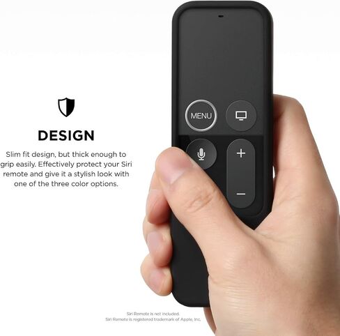 elago R2 Slim Case Compatible with Apple TV Siri Remote 1st Generation (Black) - Slim Design, Scratch-Free Silicone, Shock Absorption, Full Access in Saudi Arabia