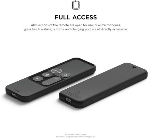 elago R2 Slim Case Compatible with Apple TV Siri Remote 1st Generation (Black) - Slim Design, Scratch-Free Silicone, Shock Absorption, Full Access in Saudi Arabia