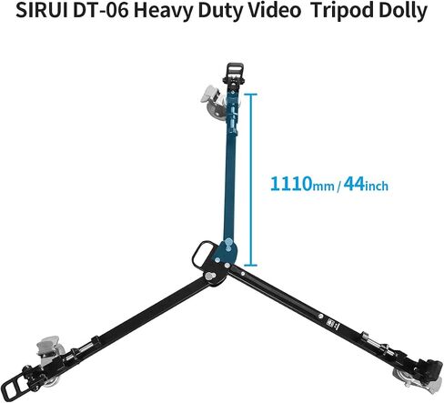 SIRUI DT-06 Professional Compatible Video Tripod Dolly - Heavy Duty Smooth and Fast Movements Open and Collapse Easily Perfect for Cameras Camcorder and Lighting Equipment in Saudi Arabia