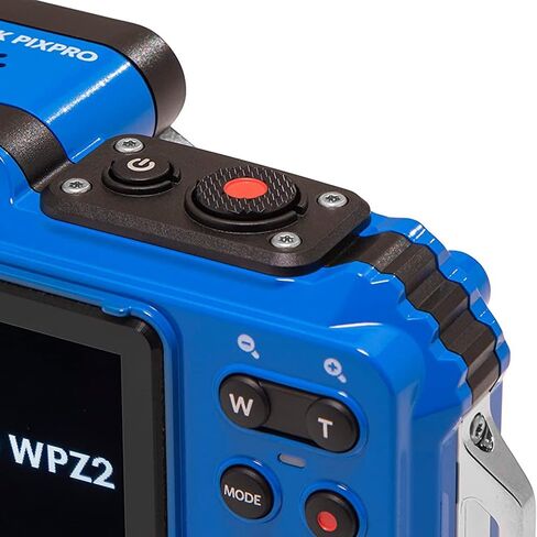 كوداك كاميرا رقمية بيكسبرو WPZ2-BL FHD متينة ومقاومة للماء بدقة 16 ميجابكسل، حزمة زرقاء مع بطاقة ذاكرة ليكسار 64 جيجابايت، حافظة كاميرا ديكو فوتو، حزام معصم لكاميرا فيفيتار برتقالي وقطعة قماش للتنظيف in Kuwait