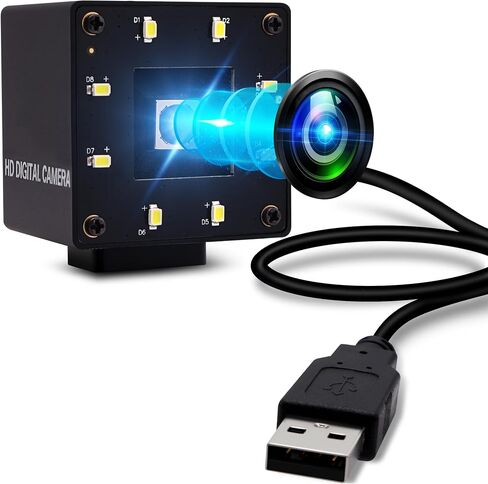 USB Camera 16MP Webcam Autofocus 68Degree Lens with Day and Night Vision Metal Case,4K PC Camera UVC Plug and Play for Industrial Machine Video Webcam on Computers,Jetson Nano,Raspberry Pi in Saudi Arabia