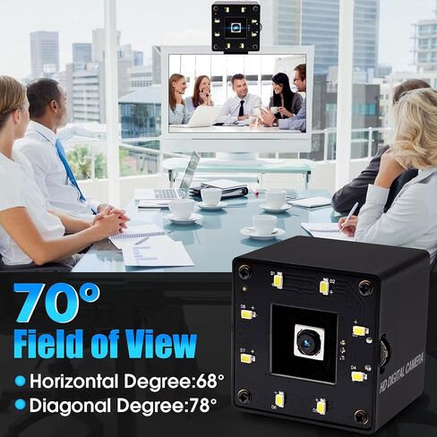 USB Camera 16MP Webcam Autofocus 68Degree Lens with Day and Night Vision Metal Case,4K PC Camera UVC Plug and Play for Industrial Machine Video Webcam on Computers,Jetson Nano,Raspberry Pi in Saudi Arabia