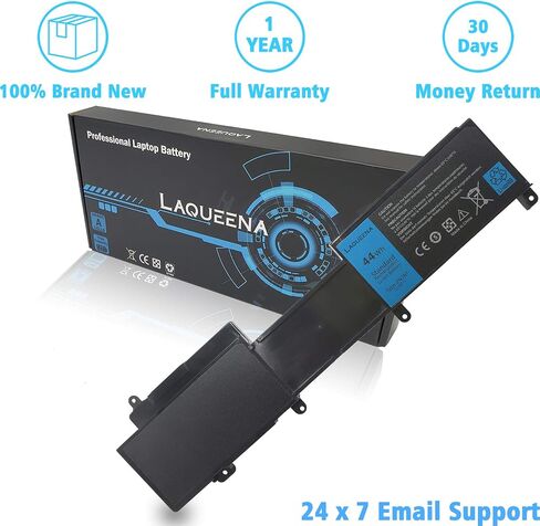 بطارية كمبيوتر محمول LAQUEENA 2NJNF متوافقة مع Dell Inspiron 14z-5423 15z-5523 ​​Ultrabook Series 8JVDG TPMCF T41M0 11.1V 44WH/3700MAH 6 خلايا in Saudi Arabia