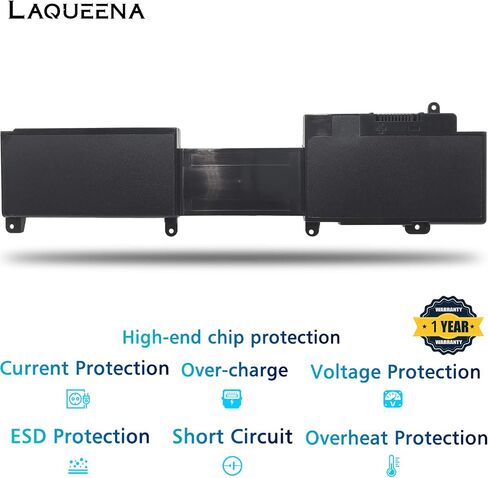 بطارية كمبيوتر محمول LAQUEENA 2NJNF متوافقة مع Dell Inspiron 14z-5423 15z-5523 ​​Ultrabook Series 8JVDG TPMCF T41M0 11.1V 44WH/3700MAH 6 خلايا in Saudi Arabia