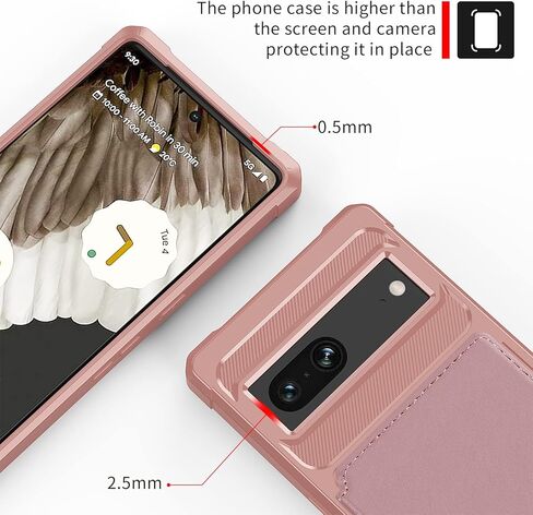 حافظة Wefor لهاتف Google Pixel 7 - حافظة محفظة مع جيوب للبطاقات من جلد البولي يوريثان وغطاء خلفي قابل للطي لهاتف Google Pixel 7 2022 (أزرق) in Kuwait