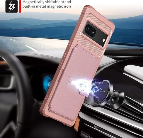 حافظة Wefor لهاتف Google Pixel 7 - حافظة محفظة مع جيوب للبطاقات من جلد البولي يوريثان وغطاء خلفي قابل للطي لهاتف Google Pixel 7 2022 (أزرق) in Kuwait