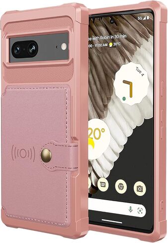 حافظة Wefor لهاتف Google Pixel 7 - حافظة محفظة مع جيوب للبطاقات من جلد البولي يوريثان وغطاء خلفي قابل للطي لهاتف Google Pixel 7 2022 (أزرق) in Kuwait