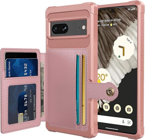 حافظة Wefor لهاتف Google Pixel 7 - حافظة محفظة مع جيوب للبطاقات من جلد البولي يوريثان وغطاء خلفي قابل للطي لهاتف Google Pixel 7 2022 (أزرق) in Kuwait