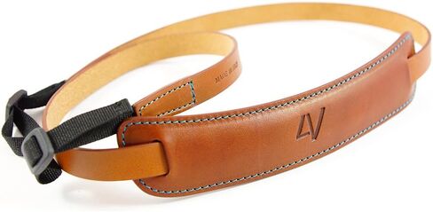Classic Large Handmade Leather Camera Strap w/Universal Fit Kit, Natural/Cyan (2CLVV2530BL) in Saudi Arabia