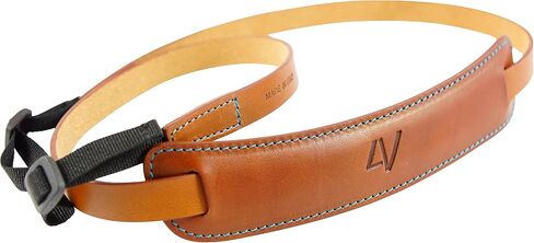 Classic Large Handmade Leather Camera Strap w/Universal Fit Kit, Natural/Cyan (2CLVV2530BL) in Saudi Arabia