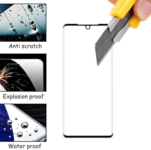 (2 حزمة) واقي شاشة LCTONG من الزجاج المقسى لهاتف LG Velvet، منحنى ثلاثي الأبعاد، صلابة 9H، مضاد للخدش. بصمات الأصابع فتح التغطية الكاملة واقي شاشة متوافق مع LG Velvet in Kuwait