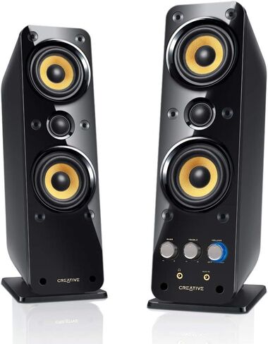 كريتيف نظام مكبر صوت للوسائط المتعددة T40 Series II 2.0 بتقنية باس اكس بورت من جيجا ووركس، اسود in Kuwait