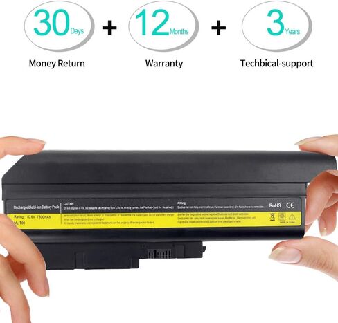 LQM® 10.8V 7800mAh جديد 40Y6797 بطارية الكمبيوتر المحمول لينوفو IBM ثينك باد T60 R60 R500 W500 T500 SL300 SL400 SL500 40Y6795 42T4619 42T4620 92P1133 in Kuwait