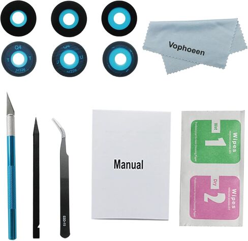 3pcs Original Back Camera Glass Lens Replacement for Samsung Galaxy Z Fold 4 with Adhesive Preinstalled and Phone Repair Tools Kit + Installation Manual in Kuwait