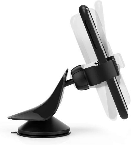 Arteck Car Mount، حامل عالمي للهاتف المحمول في السيارة يدور 360 درجة للزجاج الأمامي التلقائي ولوحة القيادة، للهواتف المحمولة Apple iPhone 15، 15 Pro، 15 Pro Max، 14، 13، 12، 11، SE، هاتف Android الخلوي، GPS in Kuwait