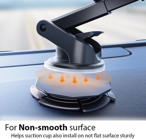 قرص تثبيت لوحة القيادة من faetob مكون من قطعتين لتركيب الهاتف على شكل كوب الشفط، واستبدال قرص حامل الهاتف اللاصق للوحة قيادة السيارة المنحنية in Kuwait