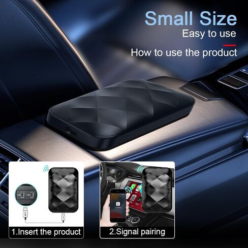 محول CarPlay Android التلقائي اللاسلكي لسيارات CarPlay السلكية في المصنع، الصندوق السحري يأتي مع Netflix/YouTube/TikTok/Disney/Google Play، صندوق AI متعدد الوسائط للسيارة Apple CarPlay Wireless USB Dongle (2023 جديد) in Kuwait