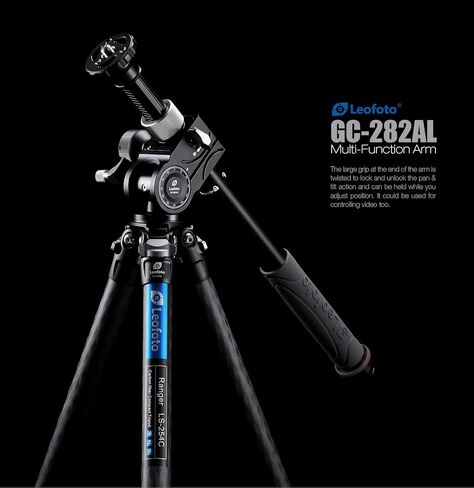 ليوفوتو ذراع بوم ثلاثي القوائم GC-282AL 640 ملم مع وصلة تروس دودة دقيقة + إمالة 180 درجة + دوران 360 درجة مثالي للفيديو in Saudi Arabia
