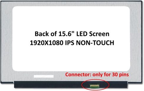 FULLCOM New LCD Replacement Screen 15.6 Inch N156HCA-EBB FHD 1920x1080 IPS 30 Pin Glossy for HP Pavilion 15-CW1063WM/15-CW1075NR/15-CW1085NR for Laptop/Display/Screen/LCD Application in Saudi Arabia