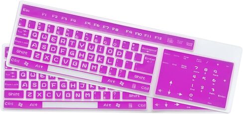PATIKIL Pc غطاء لوحة المفاتيح الجلد سيليكون سطح المكتب لوحة المفاتيح غطاء لوحة المفاتيح الجلد لحجم قياسي الكمبيوتر الكمبيوتر سطح المكتب لوحات المفاتيح 17.3 "x 5.3" واضح لوحة المفاتيح غطاء الجلد حامي 2PCS in Kuwait
