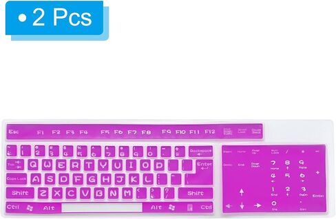 PATIKIL Pc غطاء لوحة المفاتيح الجلد سيليكون سطح المكتب لوحة المفاتيح غطاء لوحة المفاتيح الجلد لحجم قياسي الكمبيوتر الكمبيوتر سطح المكتب لوحات المفاتيح 17.3 "x 5.3" واضح لوحة المفاتيح غطاء الجلد حامي 2PCS in Kuwait