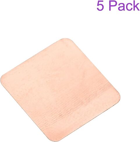 DMiotech 5 Pack 15 x 15 x 0.1mm مجموعة وسادة نحاسية حرارية IC رقائق غرفة تبريد تبريد الرقائق لتبريد الكمبيوتر المحمول in Kuwait
