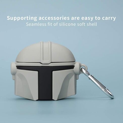 BNBKIKO Airpods Pro Case Cover ، 3D Popular and Cute Silicone Silicone Portable and Shock Airpod Case for Apple Airpods Pro Charging Case (Helmet Pro) in Kuwait