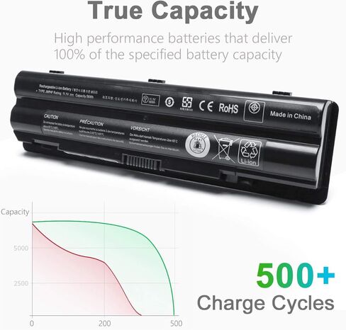 بطارية كمبيوتر محمول XPS 14 L401X JWPHF متوافقة مع Dell XPS 15 L501X L502X L521X XPS 17 L701X تناسب 312-1127 J70W7 P09E R795X WHXY3 312-1127 453-10186 11.1 فولت 6 خلايا 56 وات في الساعة in Kuwait