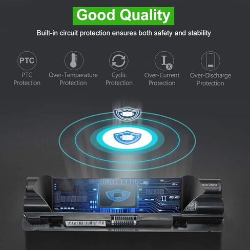 بطارية كمبيوتر محمول XPS 14 L401X JWPHF متوافقة مع Dell XPS 15 L501X L502X L521X XPS 17 L701X تناسب 312-1127 J70W7 P09E R795X WHXY3 312-1127 453-10186 11.1 فولت 6 خلايا 56 وات في الساعة in Kuwait