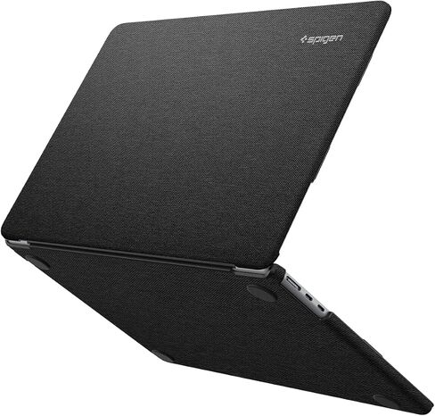 Spigen Urban Fit مصمم لجهاز MacBook Air 13.6 بوصة حافظة 2022 2023 إصدار A2681 M2 Chip غطاء حماية صلب من القماش الفاخر - أسود in Kuwait