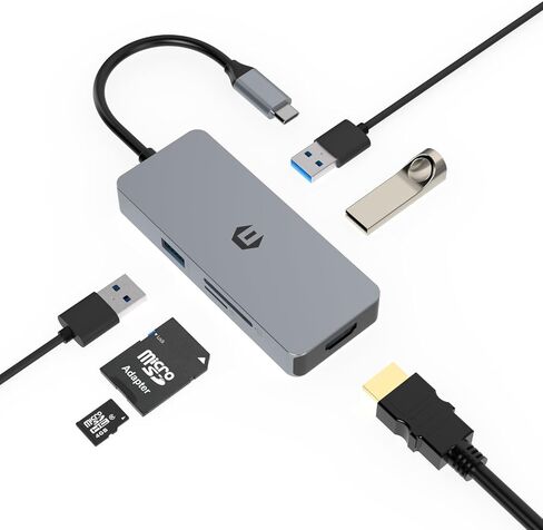 Tiergrade USB C Hub Multiport Adapter with 4K HDMI, 3 USB 3.0 Ports, Type C Power Delivery, and Micro SD Card Reader in Saudi Arabia