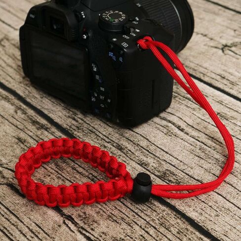 حزام معصم للكاميرا مضفر 550 باراكورد من AKOAK، حزام أمان لكاميرا الفيديو والمنظار وكاميرا DSLR، أسود in Saudi Arabia