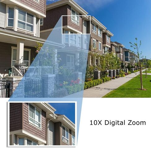 SECUEYE APP 2MP Security Camera WiFi 10x Digital Zoom Night Vision Motion Detection Alarm Metal Case Remote View TF Recording IP66 Waterproof in Kuwait