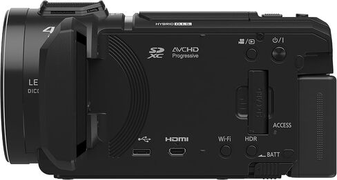 كاميرا فيديو باناسونيك HC-V800K FHD تشبه السينما، عدسة Leica Dicomar 24x، مستشعر Bsi 1/2.5 بوصة، ثلاثة أنظمة تثبيت O.I.S، أسود in Saudi Arabia