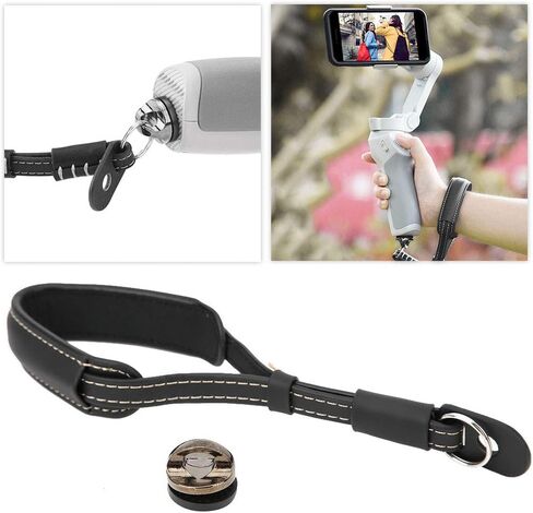 حبل معصم مثبت برأس كروي باليد بطول 1/4 بوصة من DAUERHAFT لـ Osmo Mobile 3 لـ Osmo Mobile 2 مناسب لـ DJI Om 4(أسود) in Saudi Arabia