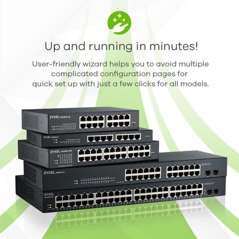 ZyXEL 24-Port Gigabit Ethernet Smart Managed Switch Switch - تصميم بدون مروحة [GS1900-24] in Kuwait