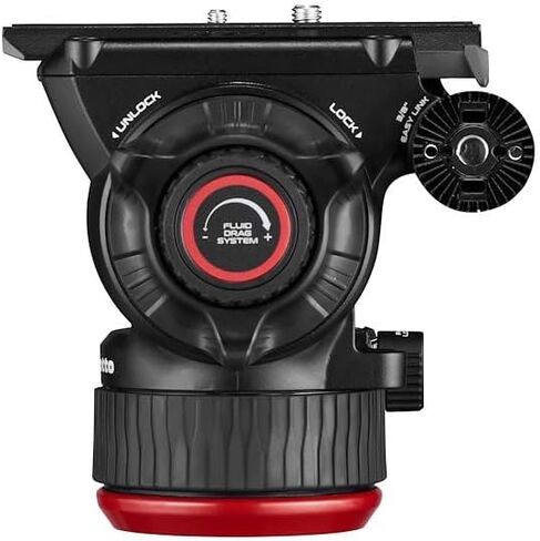 Manfrotto 504X Fluid Video Head with Twin Tripod, Kit with Aluminium Tripod and Video Head, Twin Leg with Ground Spreader, for DSLR, Digital Camera, Camcorder, Videographer, Payload 26.4 lbs in Saudi Arabia