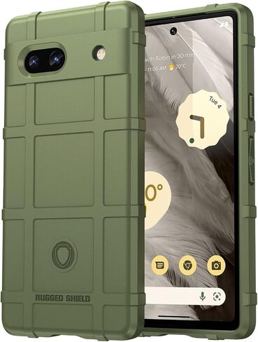 Case with Clip for Google Pixel 7a Phone (2023), Nakedcellphone Special Ops Tactical Armor Rugged Shield Protective Cover and [Rotating Ratchet] Belt Clip Holster [Matte Grip Texture] - Black in Kuwait