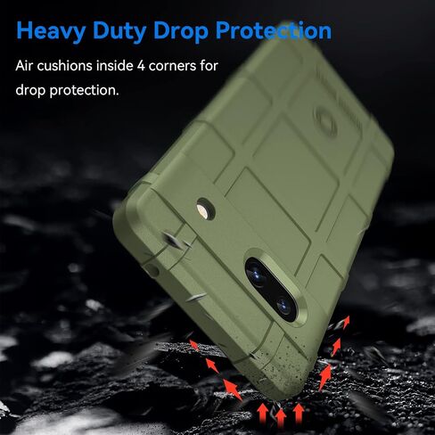 Case with Clip for Google Pixel 7a Phone (2023), Nakedcellphone Special Ops Tactical Armor Rugged Shield Protective Cover and [Rotating Ratchet] Belt Clip Holster [Matte Grip Texture] - Black in Kuwait