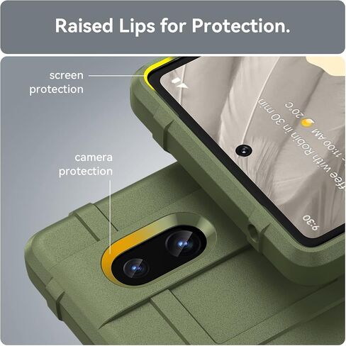 Case with Clip for Google Pixel 7a Phone (2023), Nakedcellphone Special Ops Tactical Armor Rugged Shield Protective Cover and [Rotating Ratchet] Belt Clip Holster [Matte Grip Texture] - Black in Kuwait