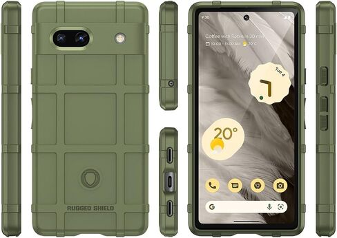 Case with Clip for Google Pixel 7a Phone (2023), Nakedcellphone Special Ops Tactical Armor Rugged Shield Protective Cover and [Rotating Ratchet] Belt Clip Holster [Matte Grip Texture] - Black in Kuwait