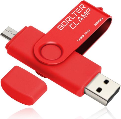 محرك أقراص فلاش BorlterClamp سعة 128 جيجابايت USB 3.0 ثنائي المنفذ، محرك أقراص OTG الإبهام مع منفذ محرك USB صغير للهواتف الذكية التي تعمل بنظام Android والكمبيوتر اللوحي والكمبيوتر (أخضر) in Saudi Arabia