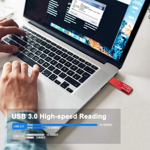 محرك أقراص فلاش BorlterClamp سعة 128 جيجابايت USB 3.0 ثنائي المنفذ، محرك أقراص OTG الإبهام مع منفذ محرك USB صغير للهواتف الذكية التي تعمل بنظام Android والكمبيوتر اللوحي والكمبيوتر (أخضر) in Saudi Arabia