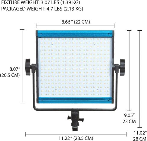 Dracast X Series Bicolor LED500 Kit - 3 Pack Includes Panel Lights, Stands, Barndoors, Travel Case | Bluetooth App Control | 3200K - 5600K LED Video Light Kit | Dimmable Lighting 0-100% | CRI TLCI 96+ in Kuwait