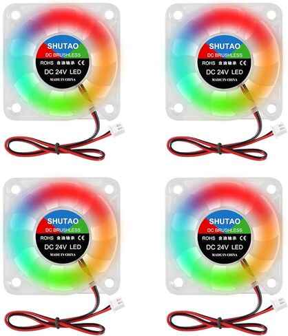 4 قطعة 5010 مروحة التبريد 12 فولت RGB 50x50x10 مللي متر تيار مستمر 12 فولت 50 مللي متر فرش مراوح التبريد 10 مللي متر مروحة الأزرق LED مروحة تبريد 2 دبوس للطابعة ثلاثية الأبعاد in Saudi Arabia