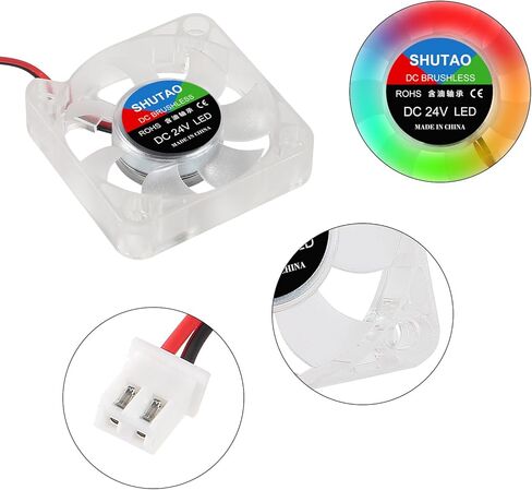 4 قطعة 5010 مروحة التبريد 12 فولت RGB 50x50x10 مللي متر تيار مستمر 12 فولت 50 مللي متر فرش مراوح التبريد 10 مللي متر مروحة الأزرق LED مروحة تبريد 2 دبوس للطابعة ثلاثية الأبعاد in Saudi Arabia